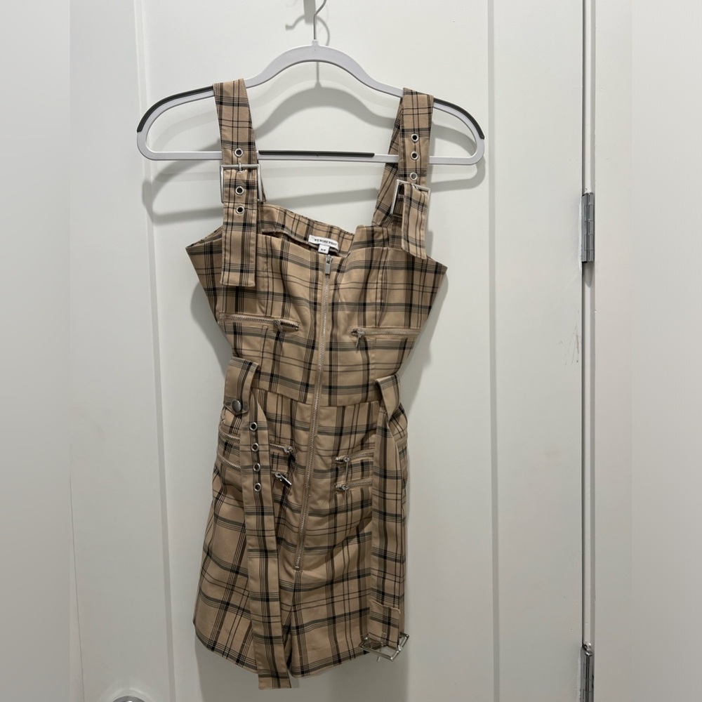 Weworewhat Plaid Overalls - image 1